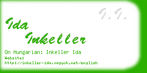 ida inkeller business card